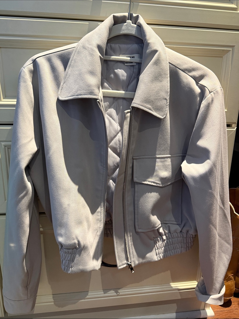 Jason Wu Light Gray Bomber Jacket
